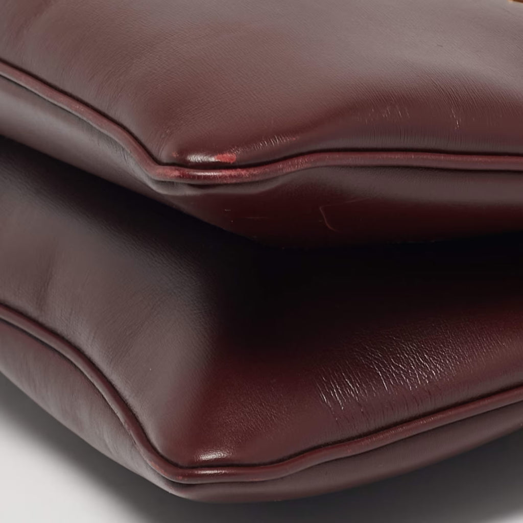 Gucci Arli Burgundy Leather Totes Bag