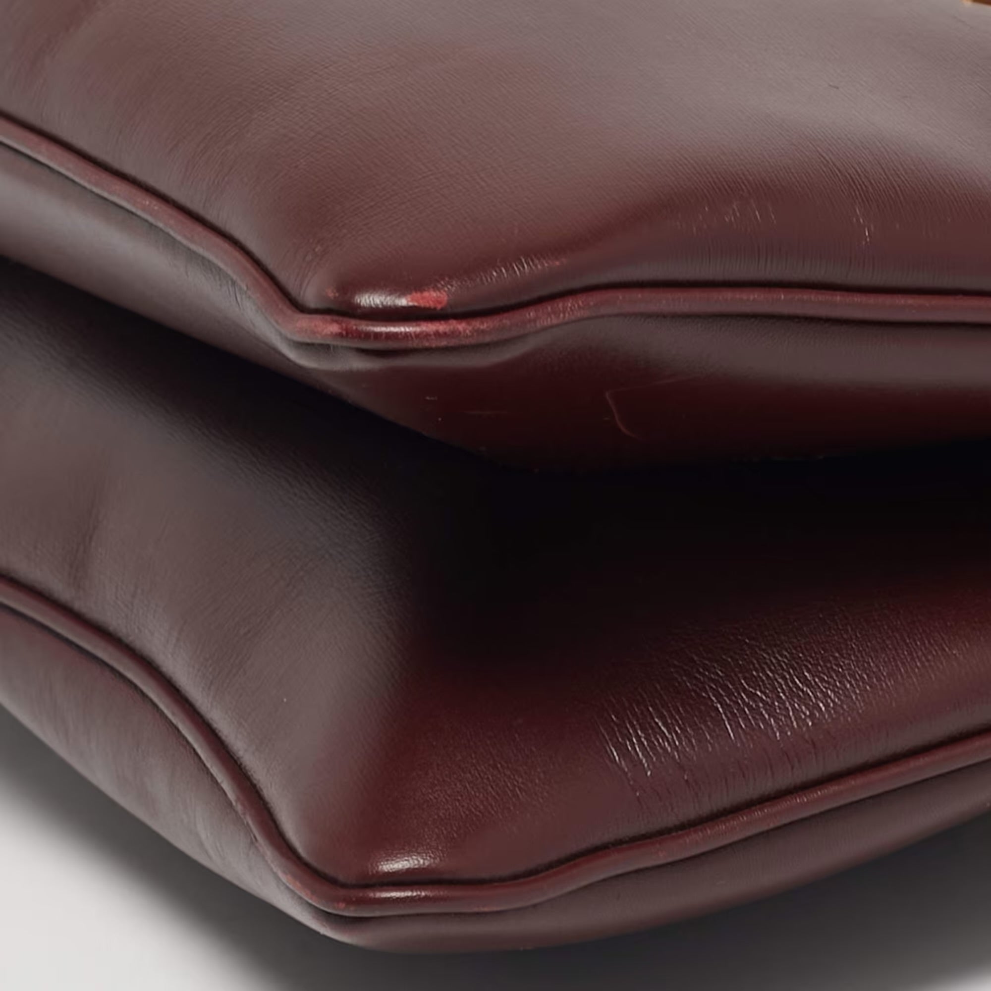 Gucci Arli Burgundy Leather Totes Bag