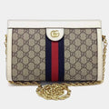 Gucci Beige White Coated Canvas and PVC Ophidia Gg Supreme Shoulder Bag