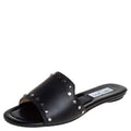 Jimmy Choo Black Leather Studded Nanda Mules Size 39