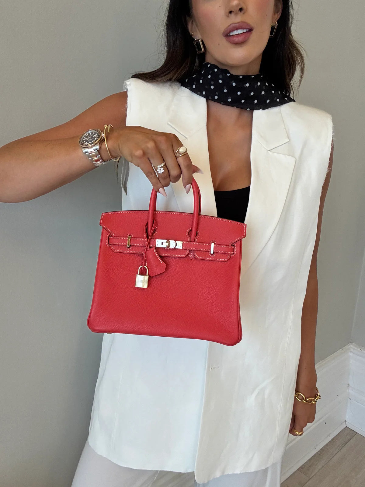 HERMÈS BIRKIN 25 IN CANDY ROSE JAIPUR EPSOM WITH PERMABRASS HARDWARE