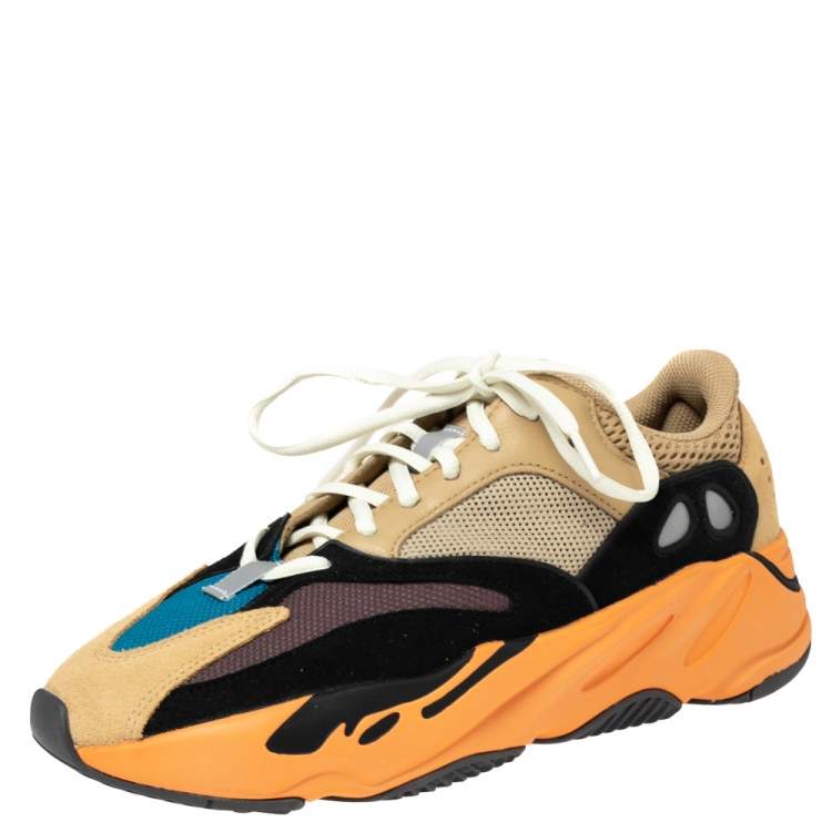 Yeezy x Adidas Multicolor Mesh And Suede Boost 700 Enflame Amber Sneakers Size 42