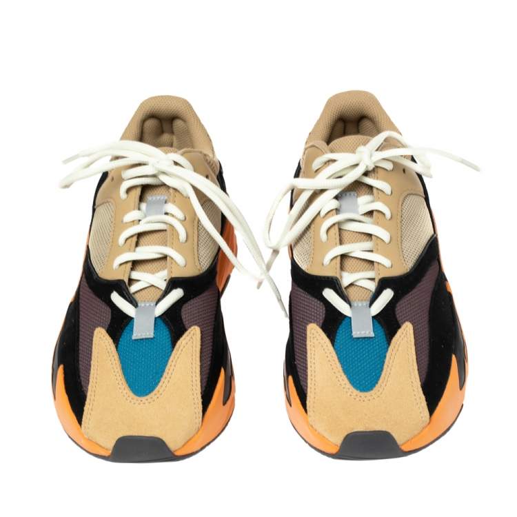Yeezy x Adidas Multicolor Mesh And Suede Boost 700 Enflame Amber Sneakers Size 42