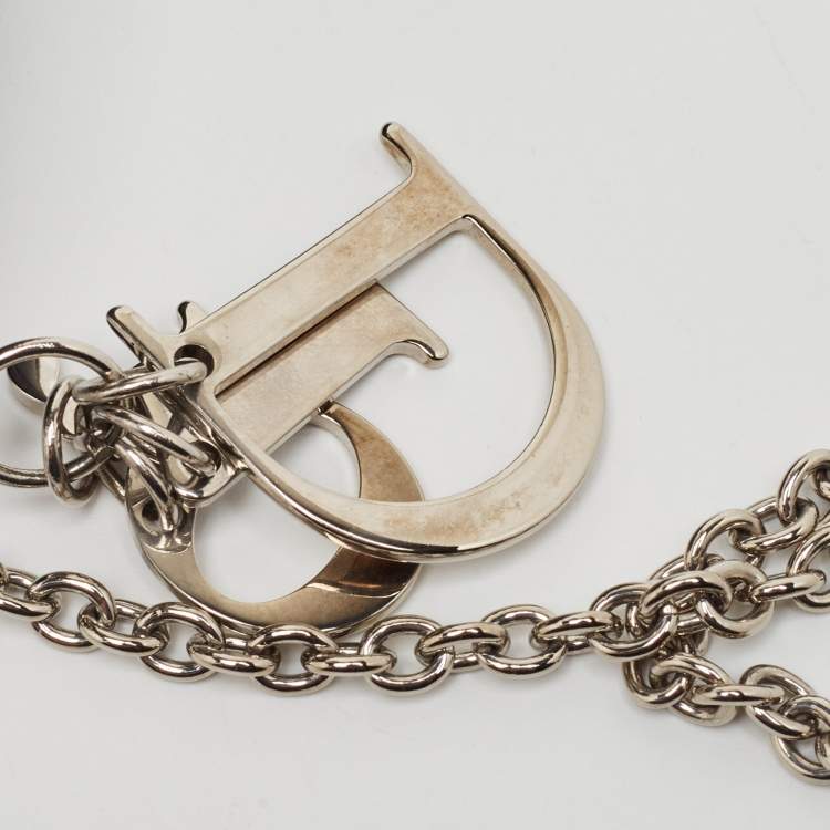 Dior Black Cannage Leather Lady Dior Chain Clutch