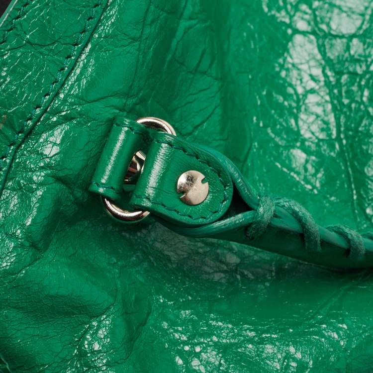 Balenciaga Green Leather Small Classic City RH Tote