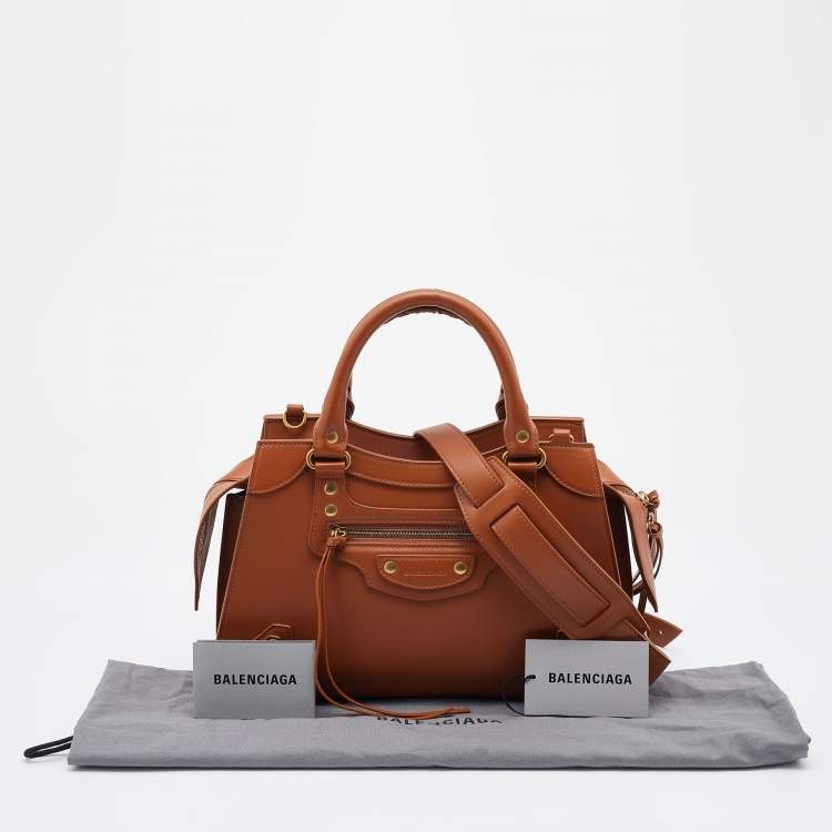 Balenciaga Brown Leather Small Neo Classic City Tote