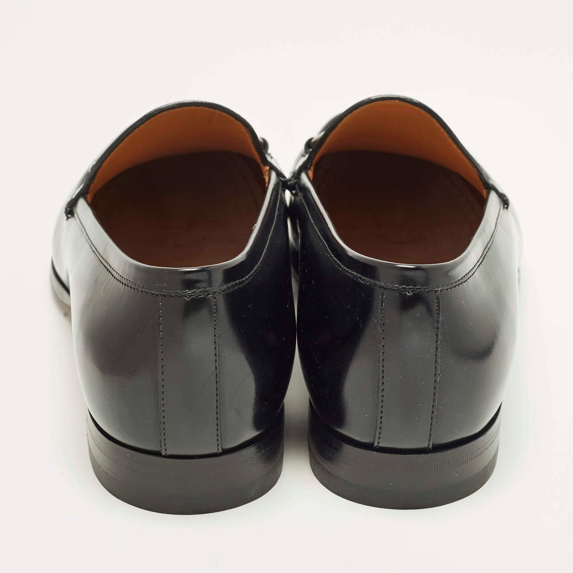 Gucci Horsebit Size 46 Black Leather Loafers