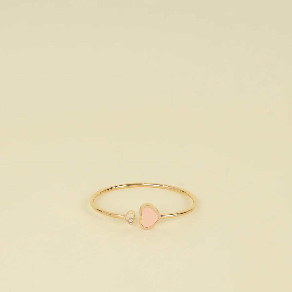 Chopard 18K Yellow Gold Diamond Opal Happy Hearts Bracelet