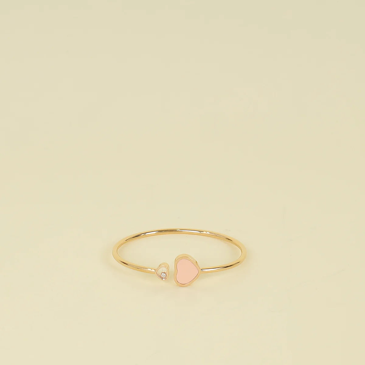 Chopard 18K Yellow Gold Diamond Opal Happy Hearts Bracelet