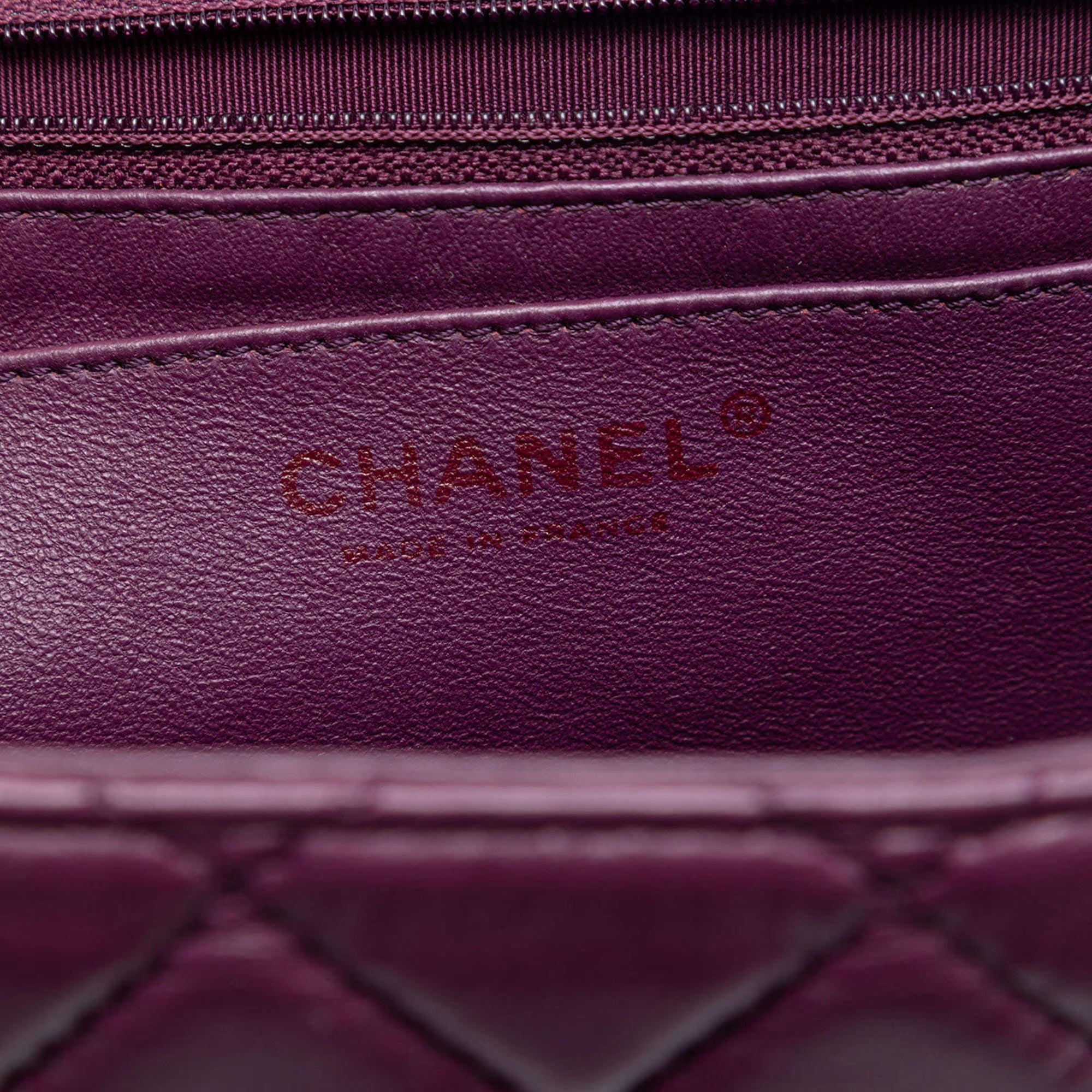 Chanel Purple Maxi XL Classic Lambskin Single Flap