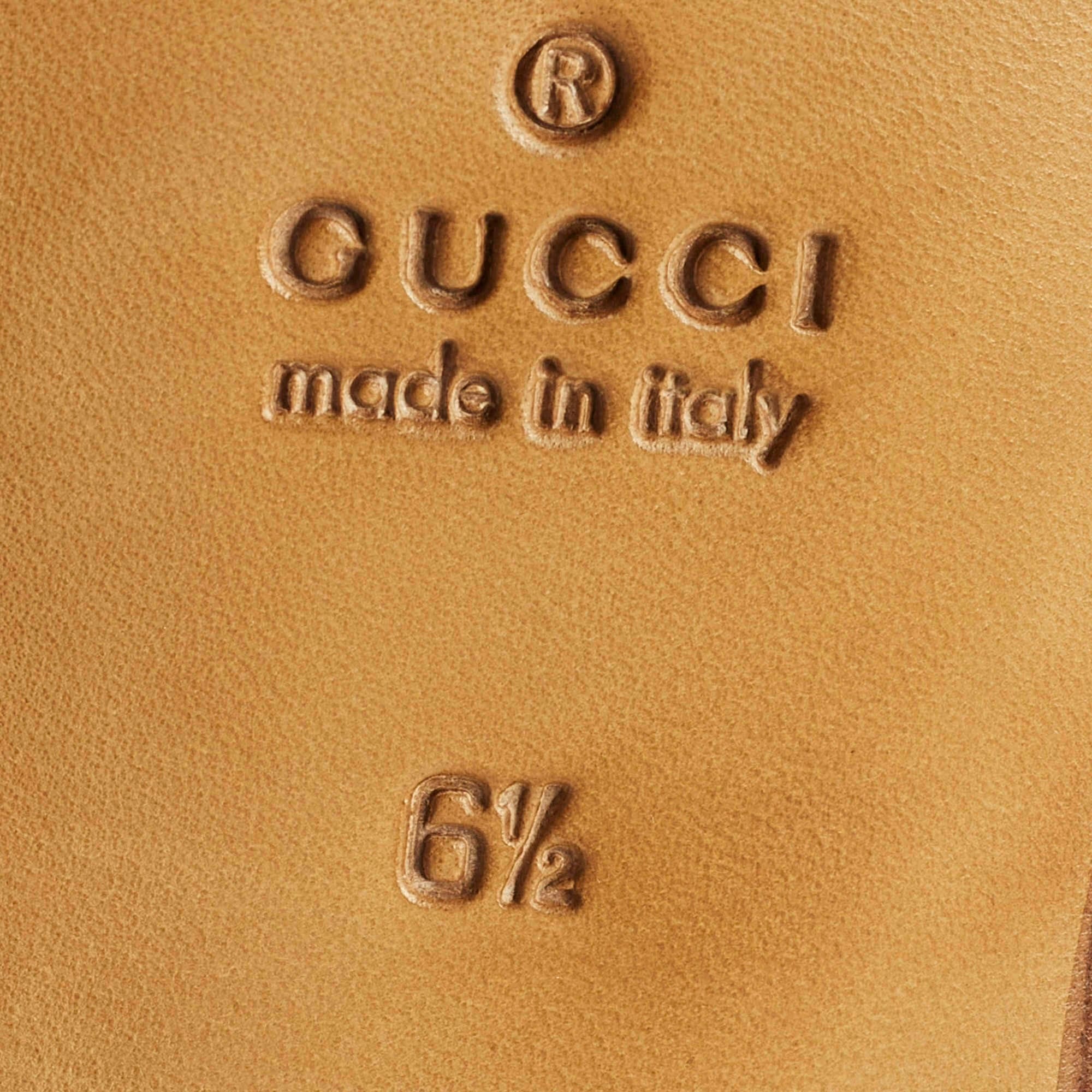 Gucci Jordaan Size 40.5 Brown Two-Tone Leather Loafers