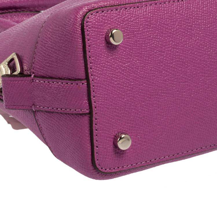 Coach Purple Leather Dome Satchel