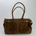 PRADA LARGE BONNIE SUEDE HANDBAG