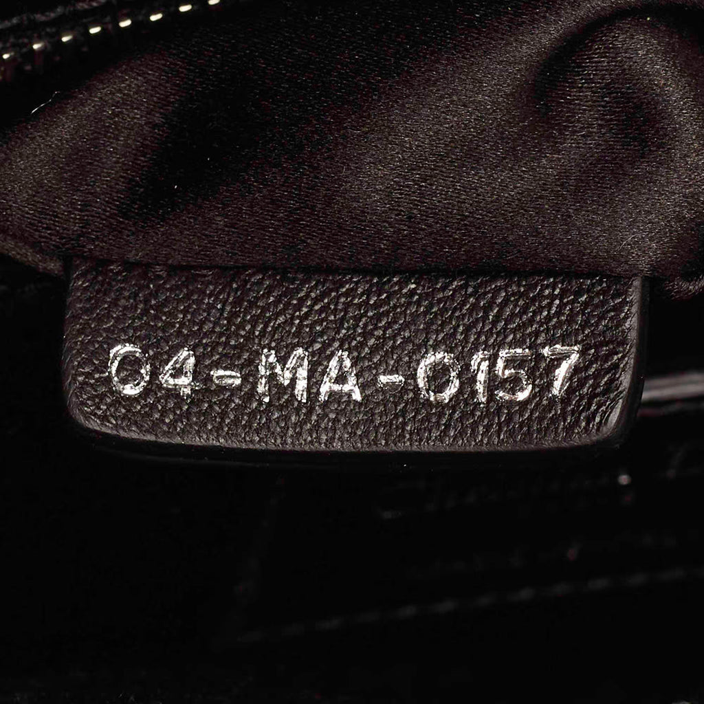 Dior Lady Dior Crystal Mini Black Cannage Satin Tote