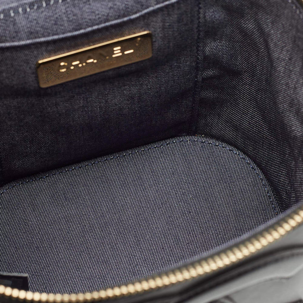 Chanel Black Leather CC Mania Vanity Bag