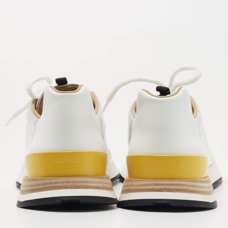 Hermes Tricolor Leather Buster Sneakers Size 39.5