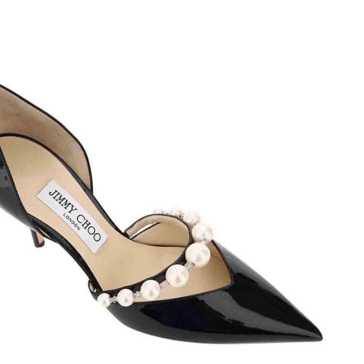 Jimmy Choo Black Patent Leather Aurelie 85 Pumps Size EU 39