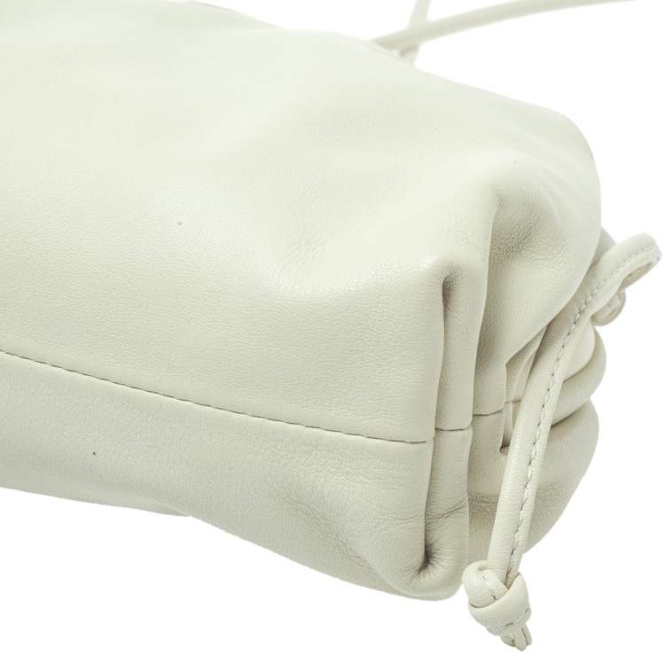 Bottega Veneta Ivory Leather Mini Pouch Bag