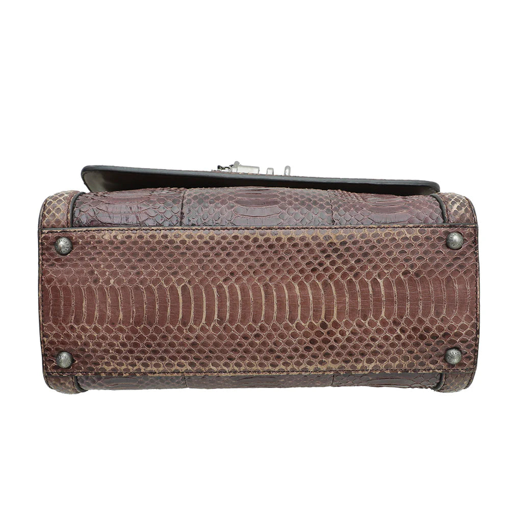 Dolce & Gabbana Multicolor Monica Python Brocade Bag