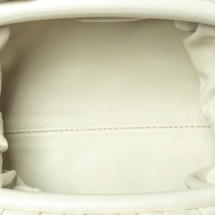 Bottega Veneta Ivory Leather Mini Pouch Bag