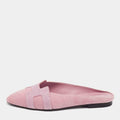 Hermes Pink Glitter And Suede Roxane Mule Flats Size 36