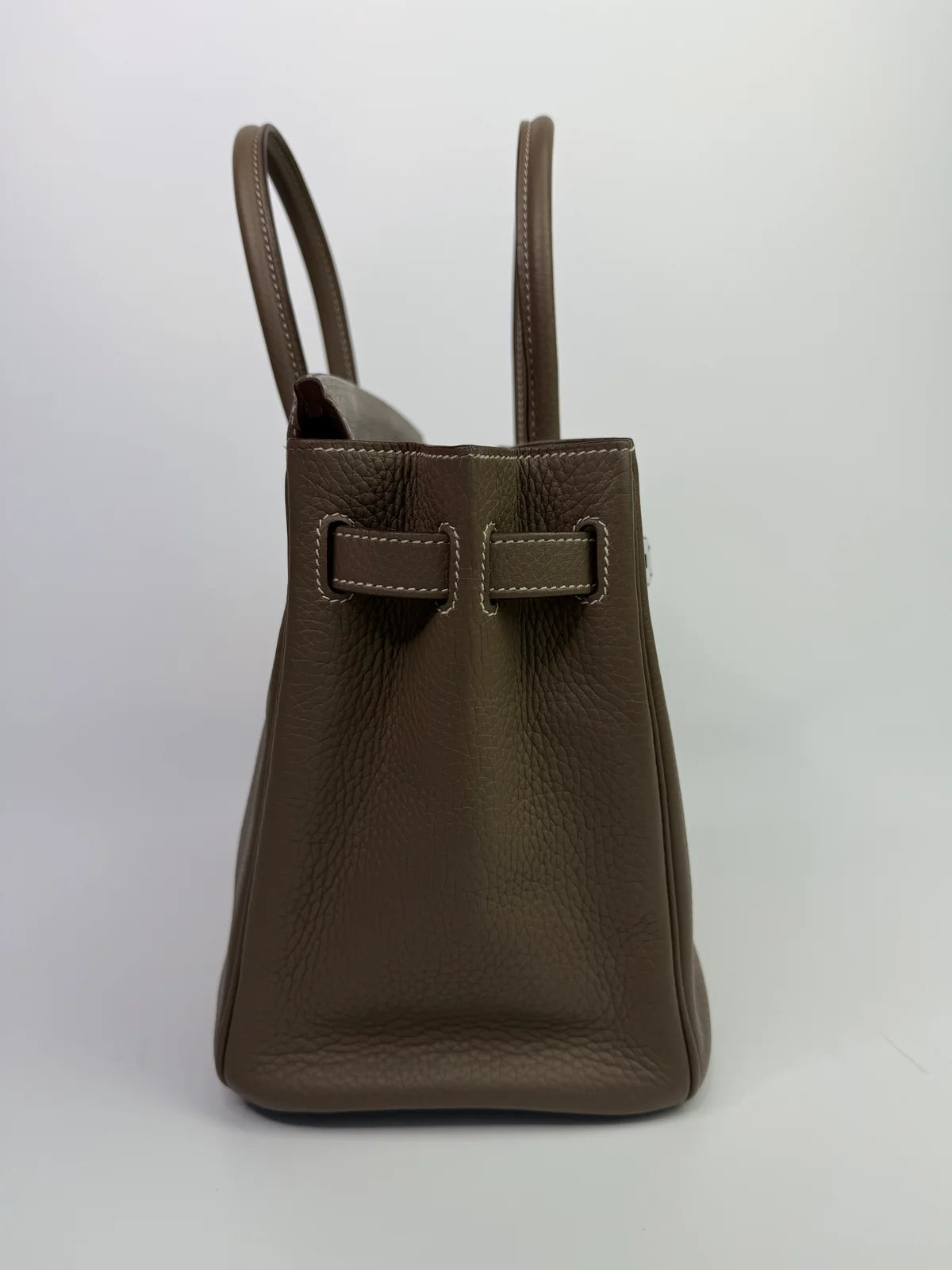 HERMÈS BIRKIN 30 IN ETOUPE CLEMENCE LEATHER WITH PHW