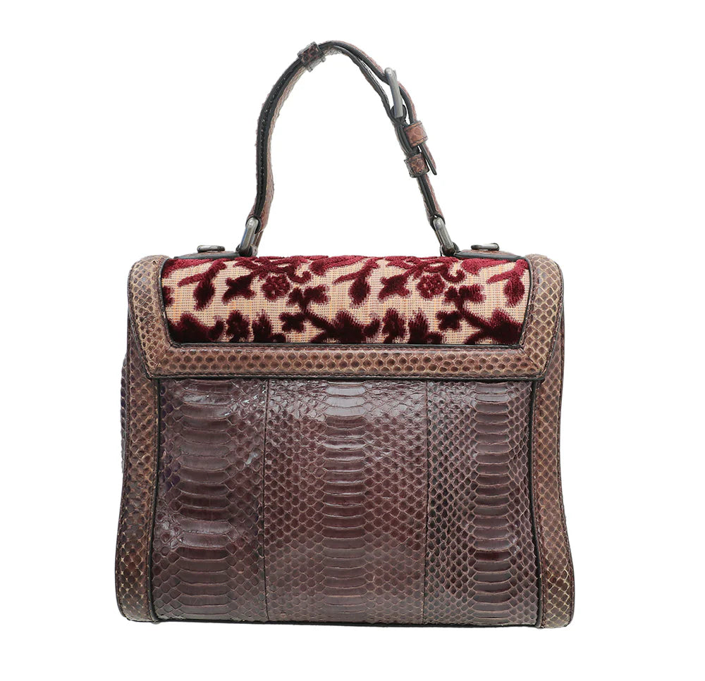 Dolce & Gabbana Multicolor Monica Python Brocade Bag