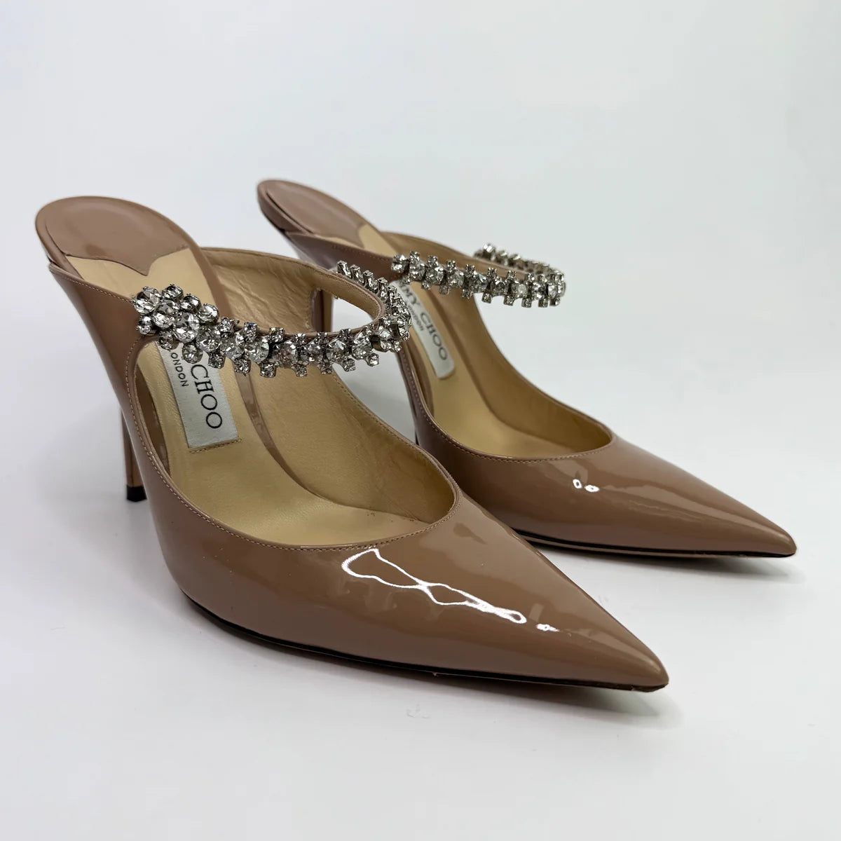 JIMMY CHOO BING 100 MULES (SIZE 39.5/UK6.5)