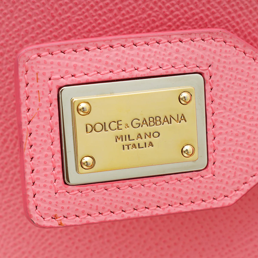 Dolce & Gabbana Pink Sicilty Bag W/ Scarf