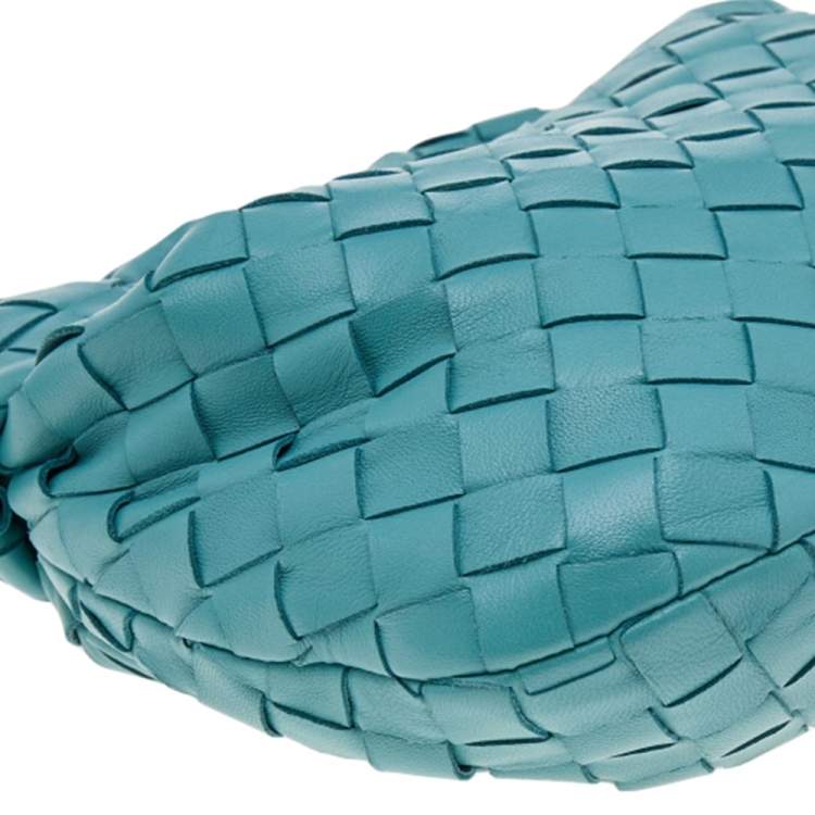 Bottega Veneta Blue Leather Mini BV Jodie Bag