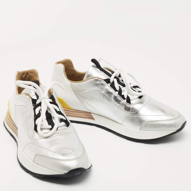 Hermes Tricolor Leather Buster Sneakers Size 39.5