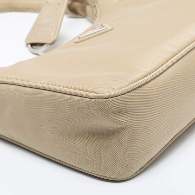 Prada Beige Nylon Mini Re-Edition 2000 Shoulder Bag