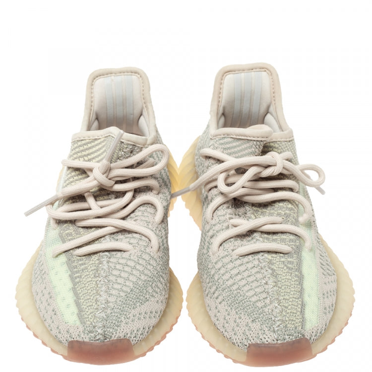Yeezy x Adidas Multicolor Cotton Knit Boost 350 V2 Citrin Sneakers Size 36
