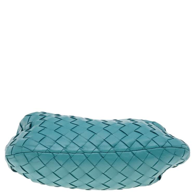 Bottega Veneta Blue Leather Mini BV Jodie Bag