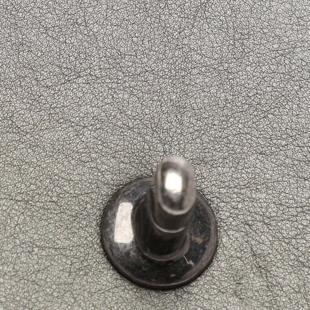 Chanel Propeller Mini Metallic Grey Leather Flap Bag