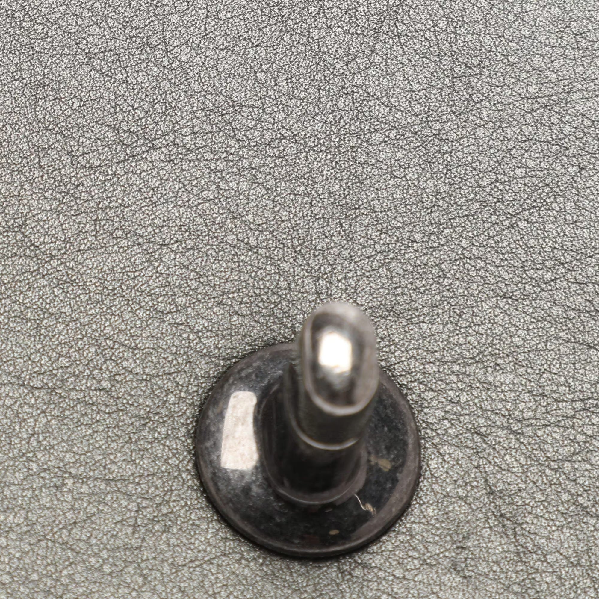 Chanel Propeller Mini Metallic Grey Leather Flap Bag