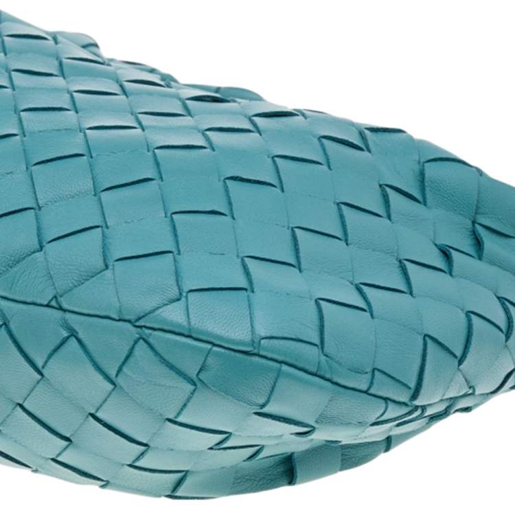 Bottega Veneta Blue Leather Mini BV Jodie Bag