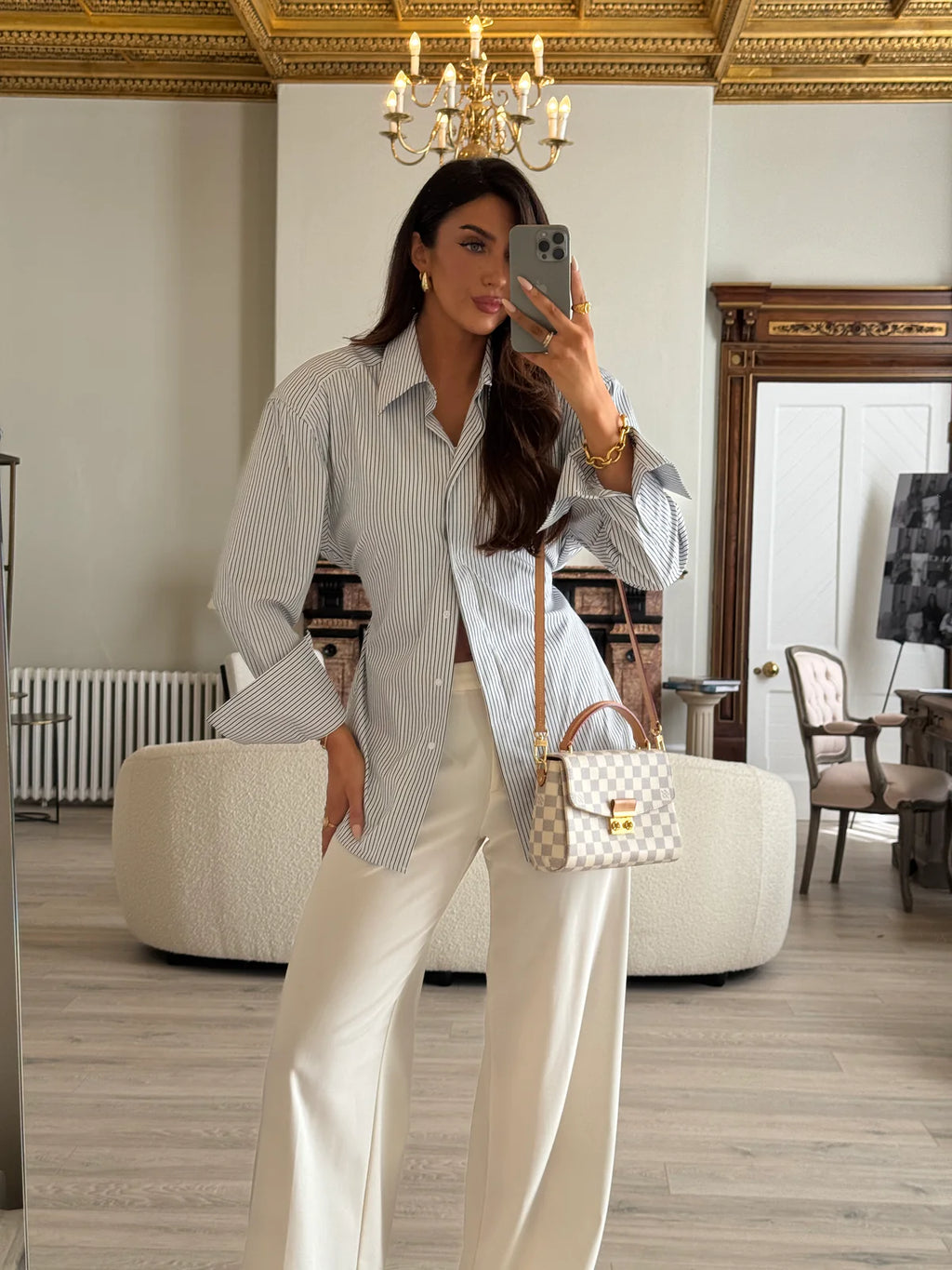 LOUIS VUITTON DAMIER AZUR CANVAS CROISETTE BAG