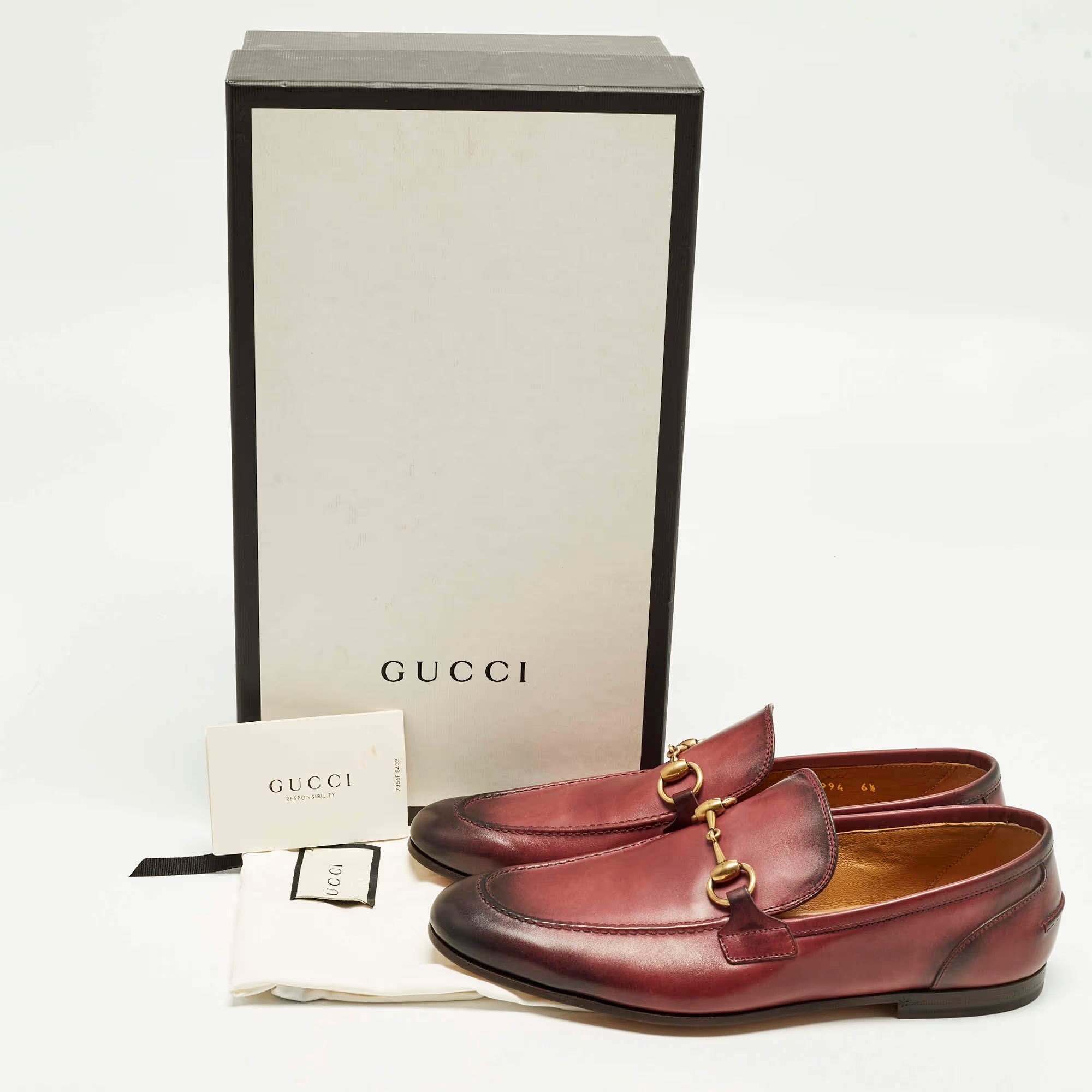 Gucci Jordaan Size 40.5 Brown Two-Tone Leather Loafers