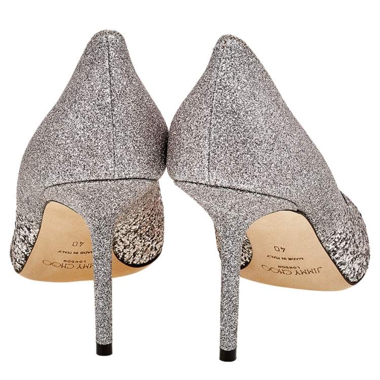 Jimmy Choo Light Lilac Glitter Love Pointed Toe Pumps Size 40