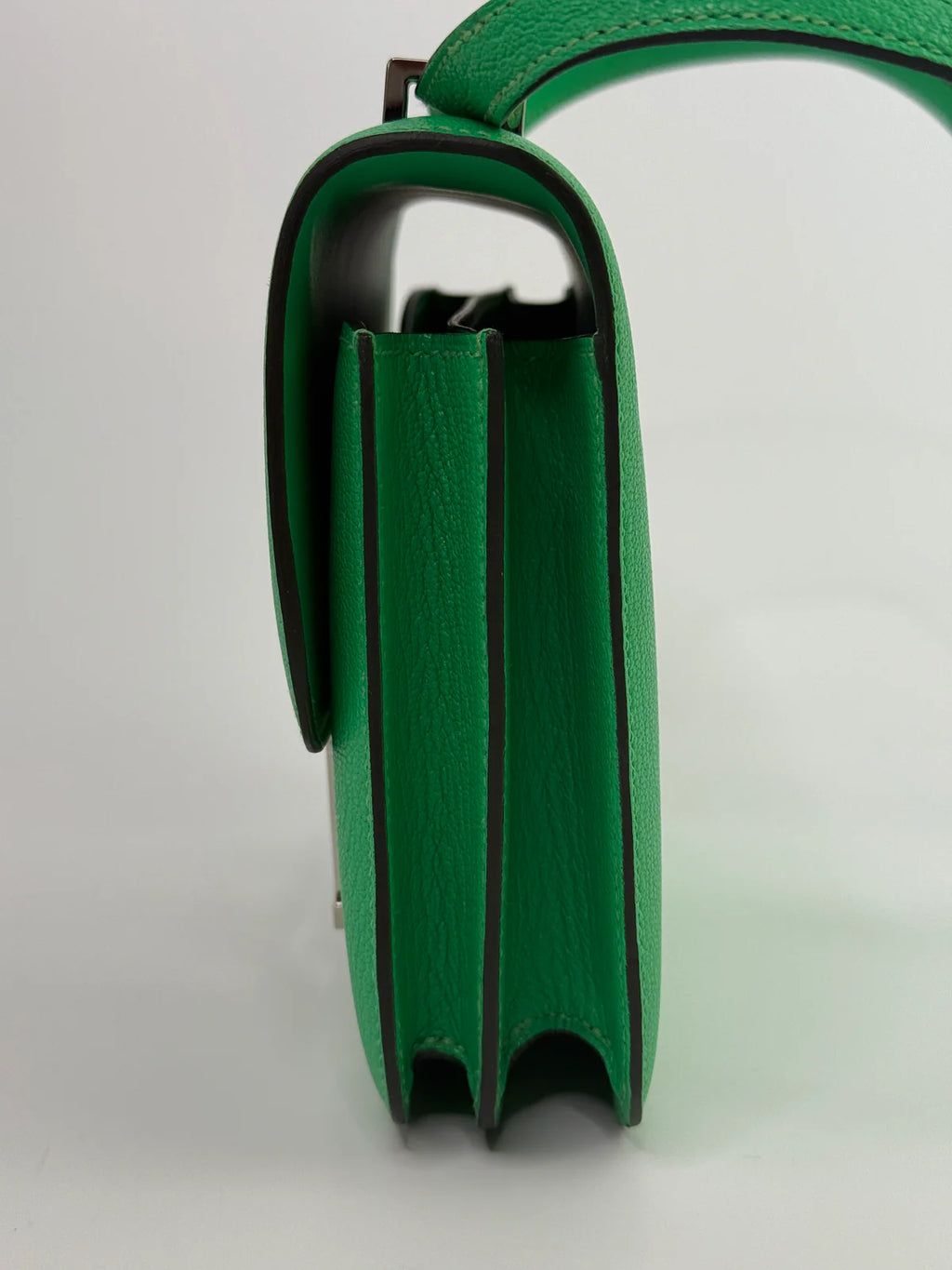 HERMÈS CONSTANCE 18 IN VERT COMICS CHÈVRE MYSORE LEATHER