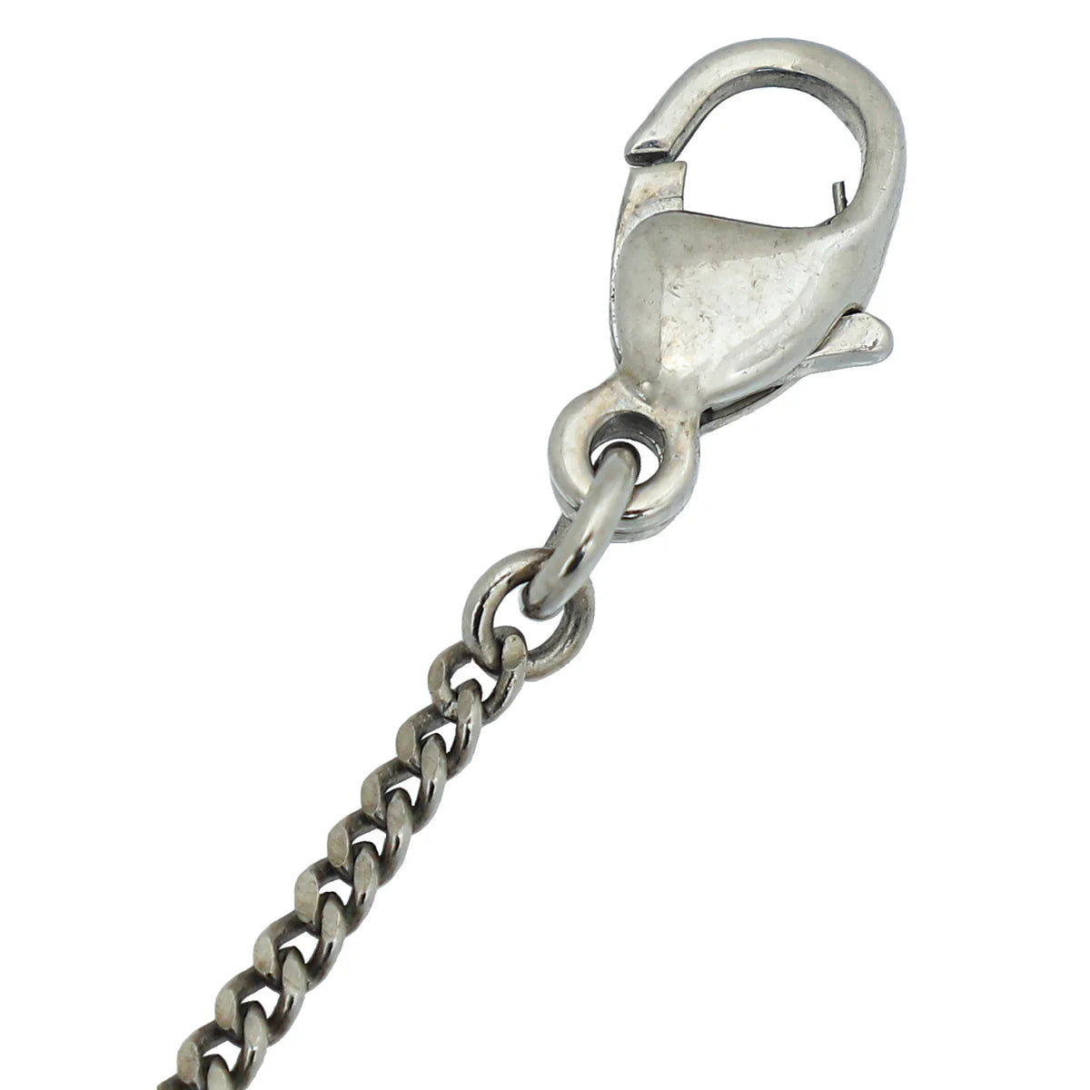 Chanel Silver CC Cluster Crystal Pendant Necklace