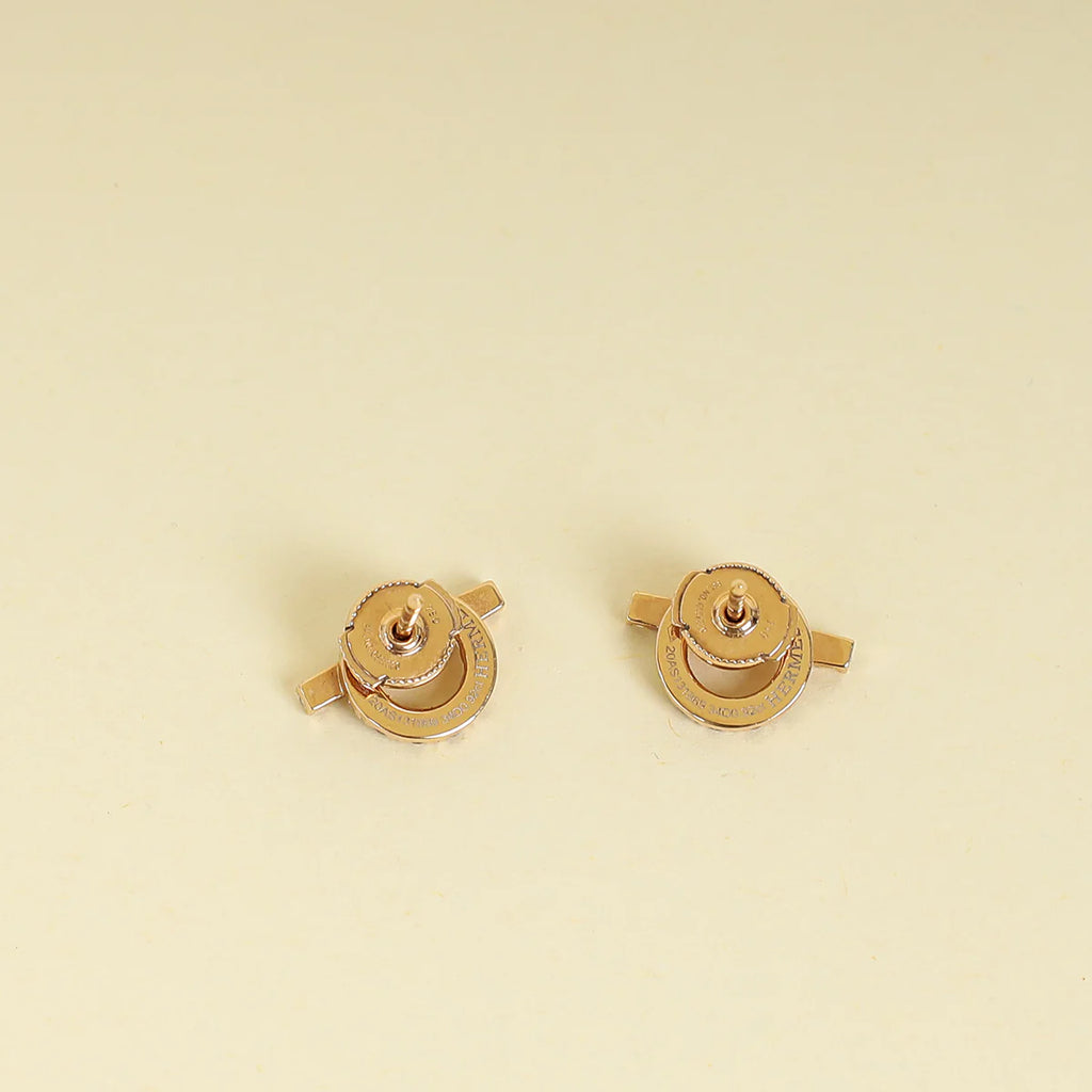 Hermes 18K Rose Gold Finesse Earrings