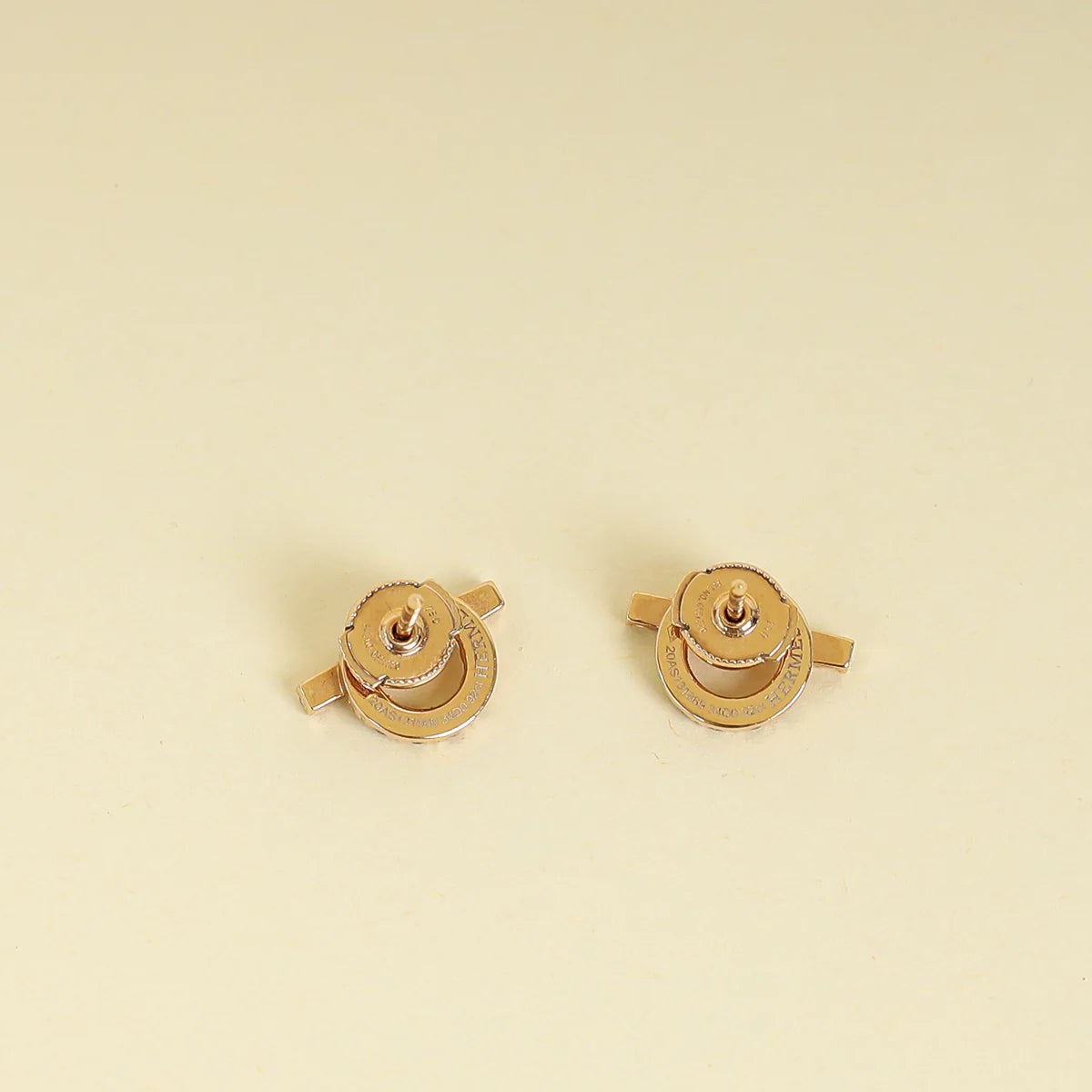 Hermes 18K Rose Gold Finesse Earrings