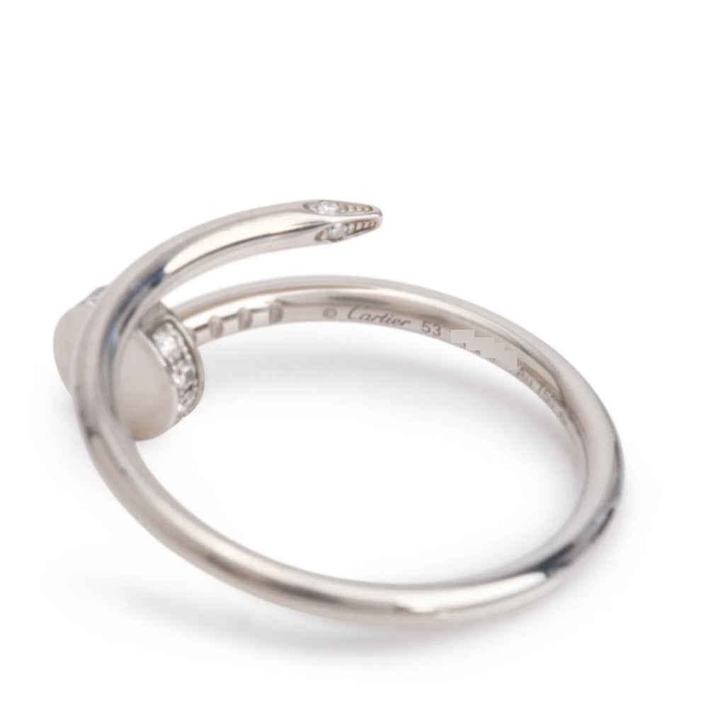 18k White Gold Diamond Juste Un Clou Ring, Small Model, Size 53 6.25