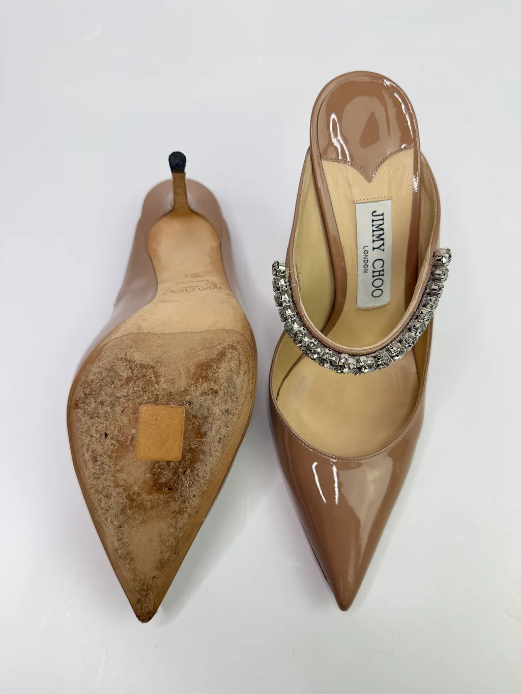 JIMMY CHOO BING 100 MULES (SIZE 39.5/UK6.5)