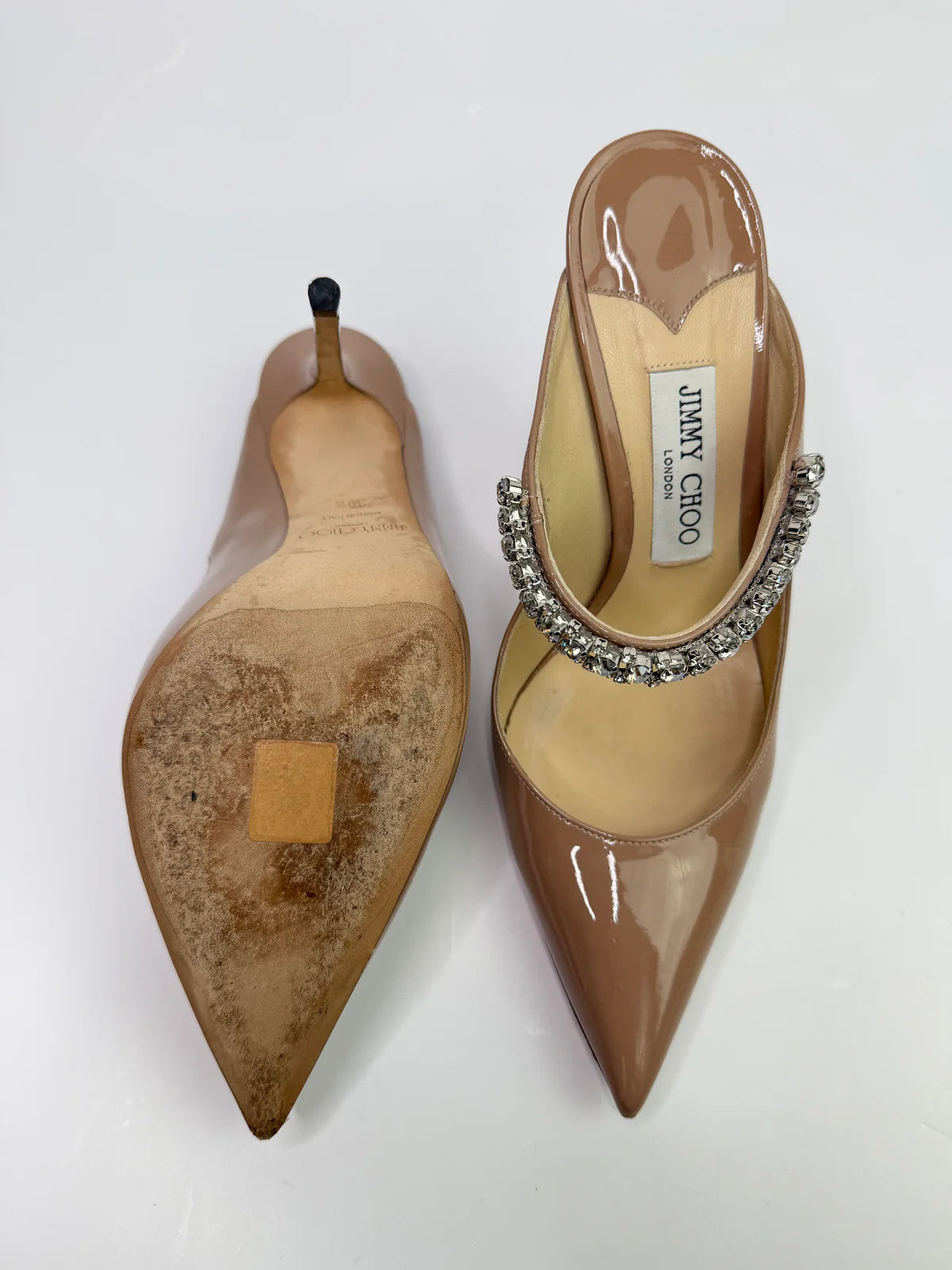 JIMMY CHOO BING 100 MULES (SIZE 39.5/UK6.5)