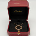 CARTIER LOVE 18CT ROSE-GOLD AND 0.34CT DIAMOND NECKLACE