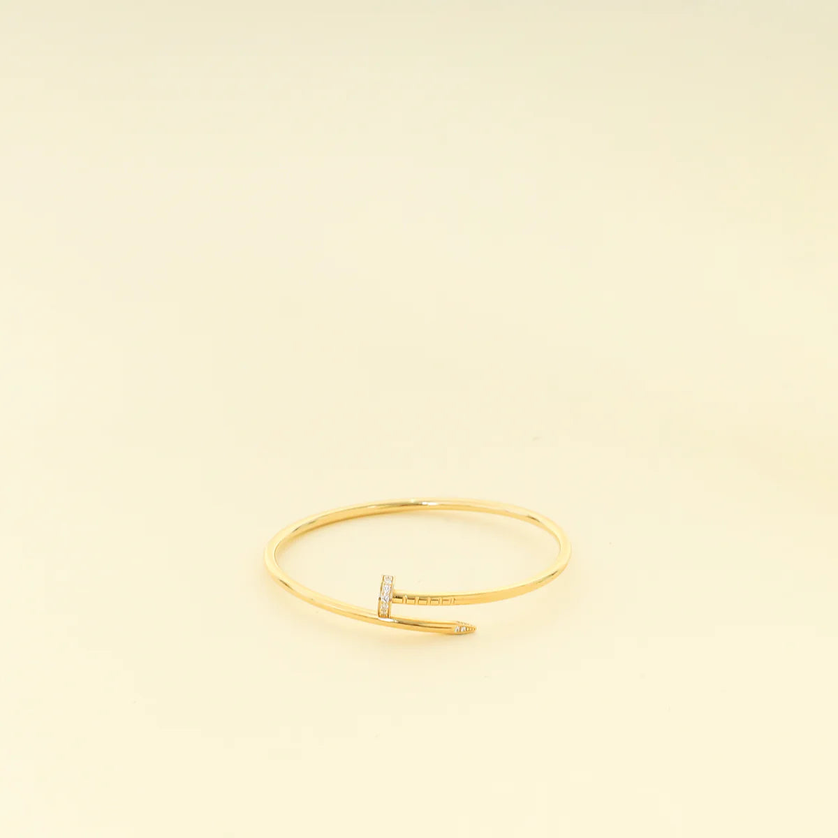 Cartier 18K Yellow Gold Juste Un Clou Diamond Small Model Bracelet 15