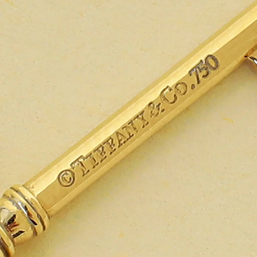 Tiffany & Co. 18K Yellow Gold Oval Key Pendant Necklace